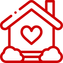 house with heart on it