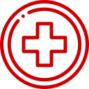 red cross in red circle